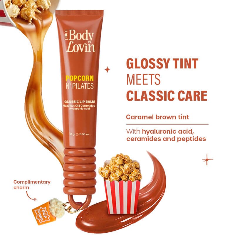Plum BodyLovin' Popcorn N' Pilates Glassic Lip Balm - Caramel Brown