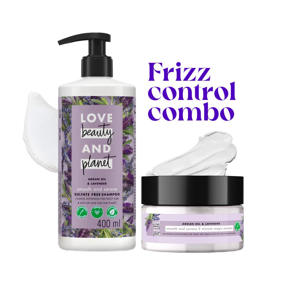 Love Beauty & Planet Bye Bye Frizz Combo ( Shampoo + Mask)