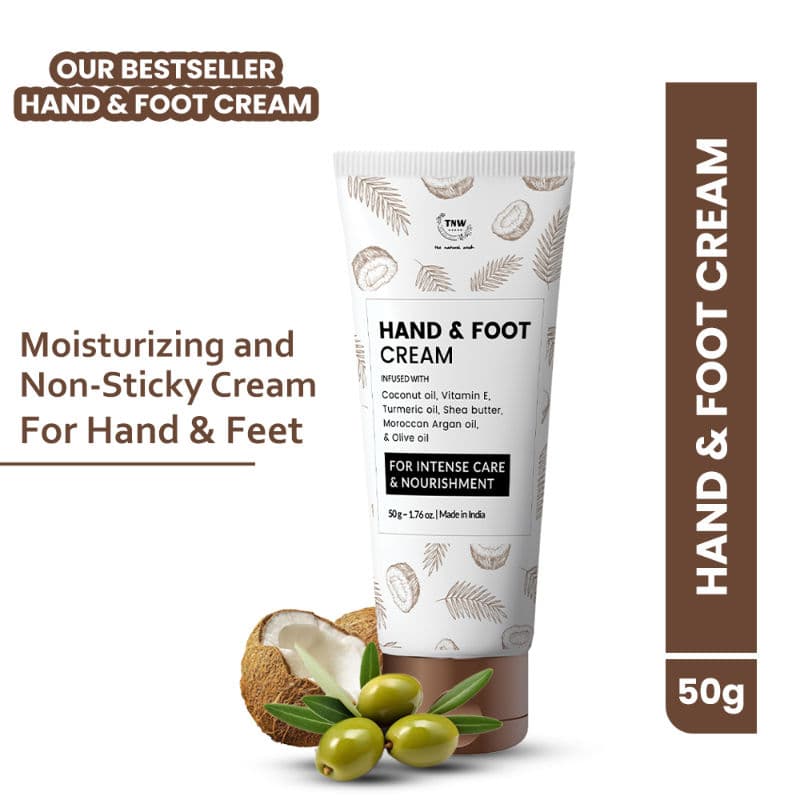 TNW The Natural Wash Coconut Hand & Foot Cream For Super Soft and Moisturized Skin - Non- sticky