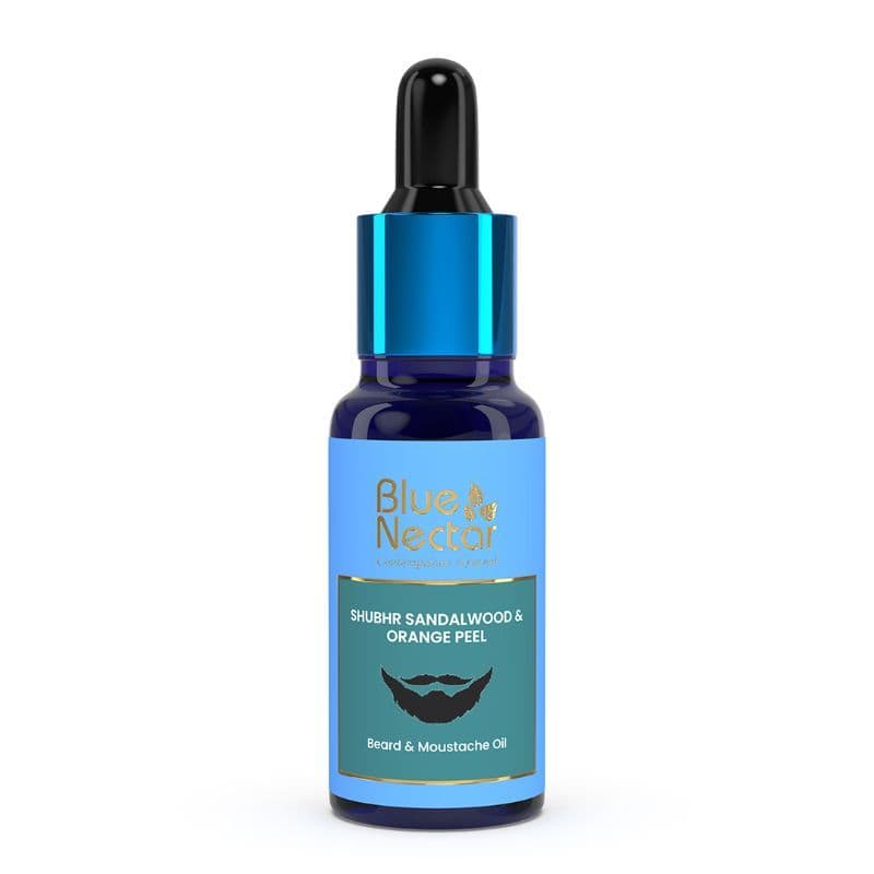 Blue Nectar Sandalwood Beard Oil For Men-Natural Moustache And Beard Growth Oil And Beard Softener