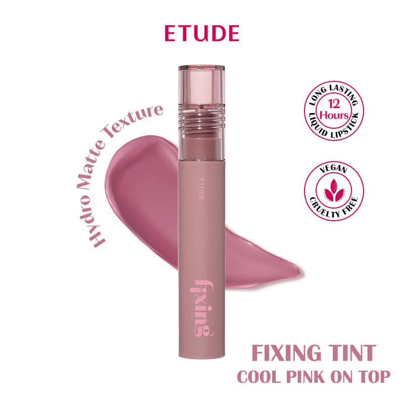 ETUDE Fixing Tint 18 Cool Pink On Top- Matte Liquid Lipstick
