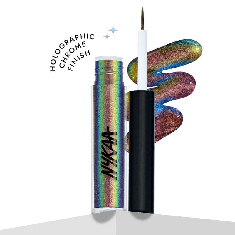 Nykaa Cosmetics Stardust Dual Chrome Eyeliner with Holographic Finish - URL/IRL