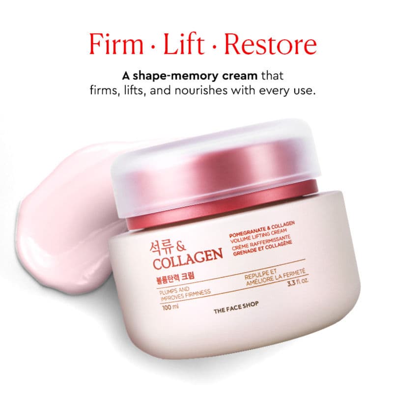 The Face Shop Collagen & Pomegranate Moisturizer Anti Aging Korean Beauty Day & Night Cream
