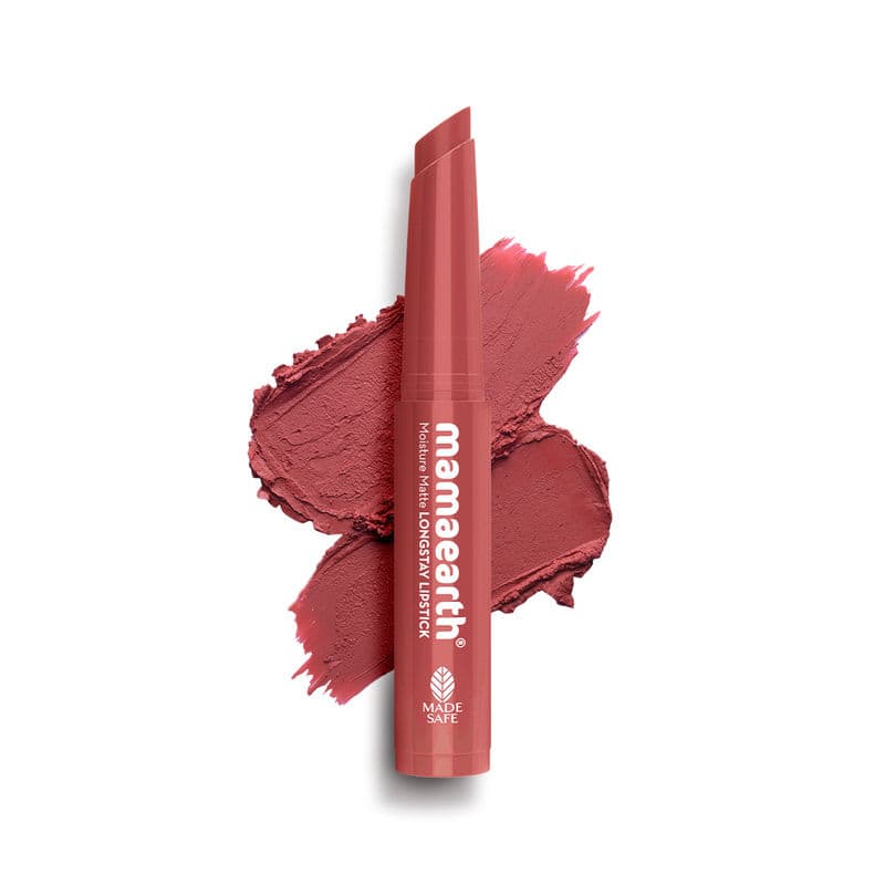 Mamaearth Moisture Matte Longstay Mini Lipstick with Avocado Oil & Vitamin E - 01 Carnation Nude