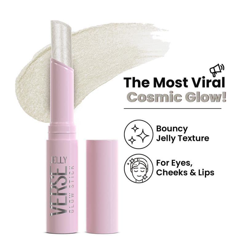 Swiss Beauty Jelly Verse Glow Eyeshadow Stick , Rich Color Payoff, Crease-Proof - 4 Moon Drip