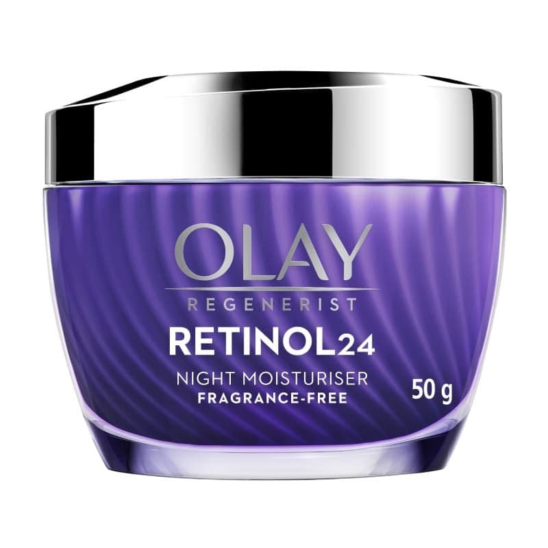 Olay Retinol Anti Ageing Night Moisturiser For Youthful Looking Skin, No Irritation, Fragrance Free