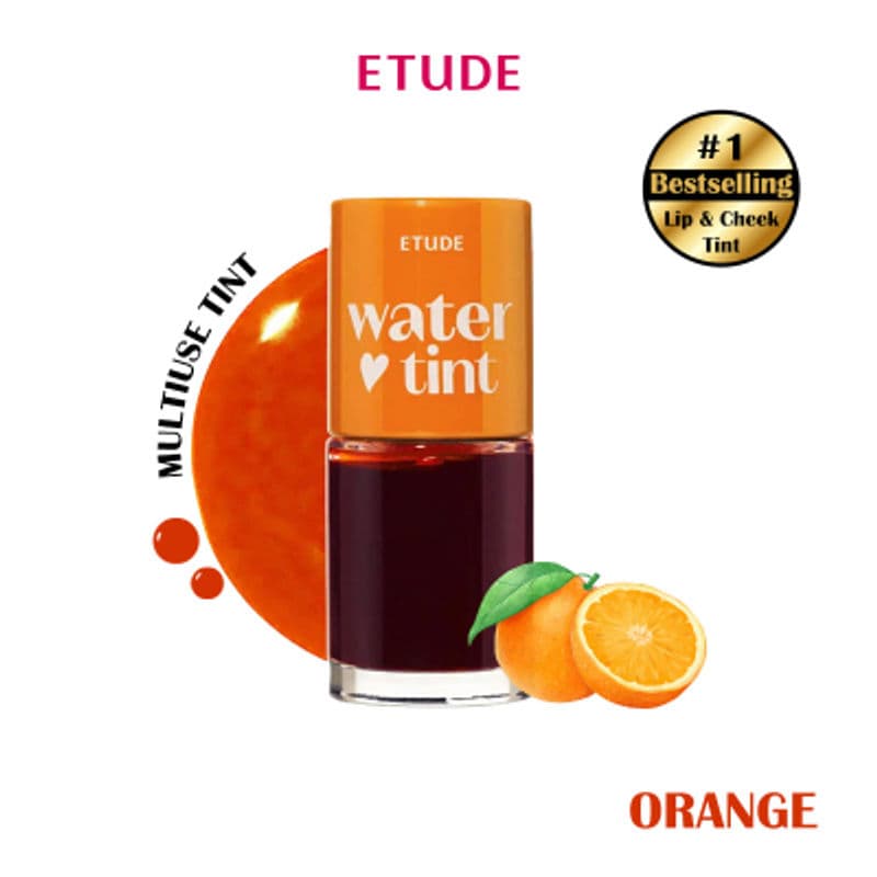 ETUDE Dear Darling Water Gel Lip and Cheek Tint Lipstick - 03 Orange Ade
