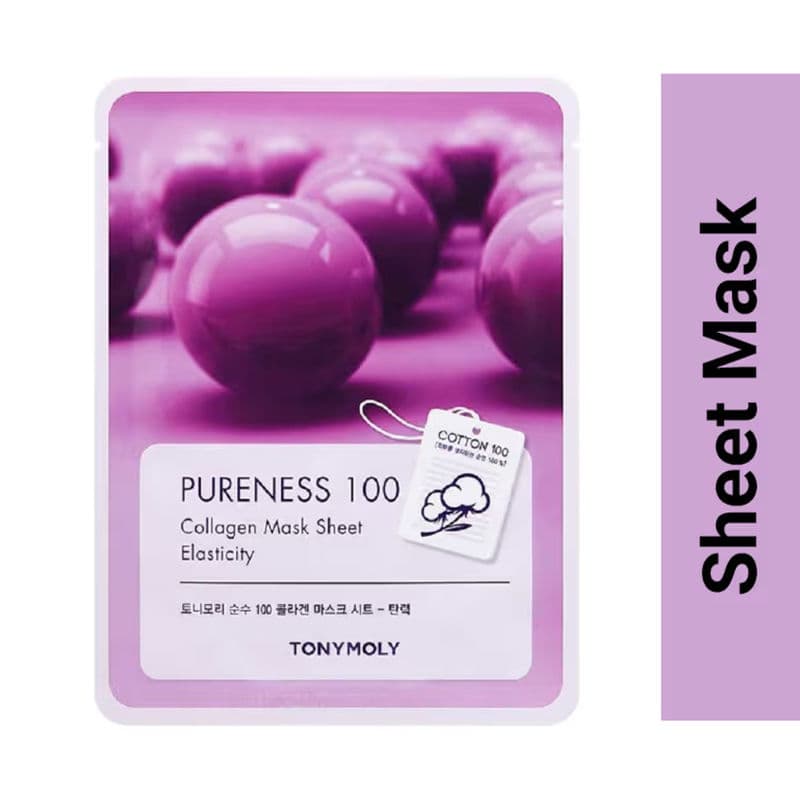 TONYMOLY Korean Pureness 100 Collagen Face Sheet Mask to Improve Skin Texture & Fight Wrinkles