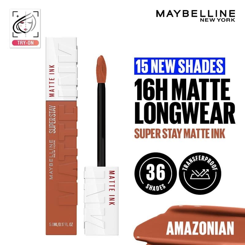Maybelline New York Super Stay Matte Ink Liquid Lipstick, Lasts Up to 16 Hours - 70 Amazonian