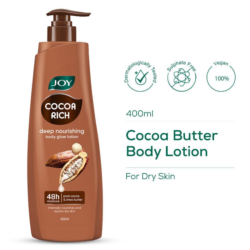 Joy Cocoa Rich Intense Nourishing Body Lotion - Shea & Cocoa Butter, 24Hr Moisture