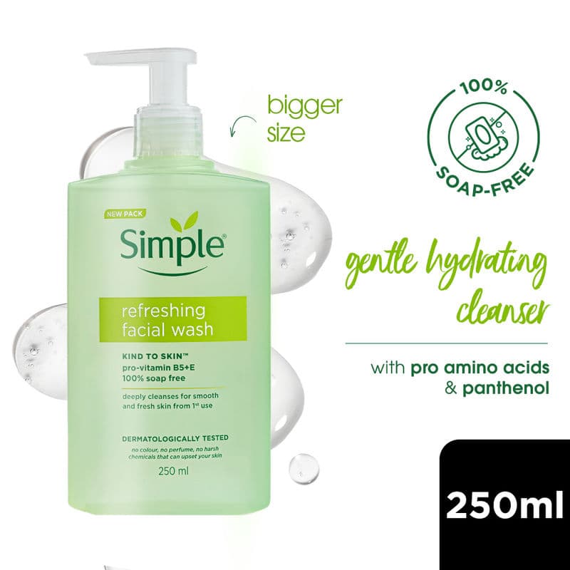 Simple Kind to Skin Refreshing Facewash Mild Face Wash for Sensitive Skin