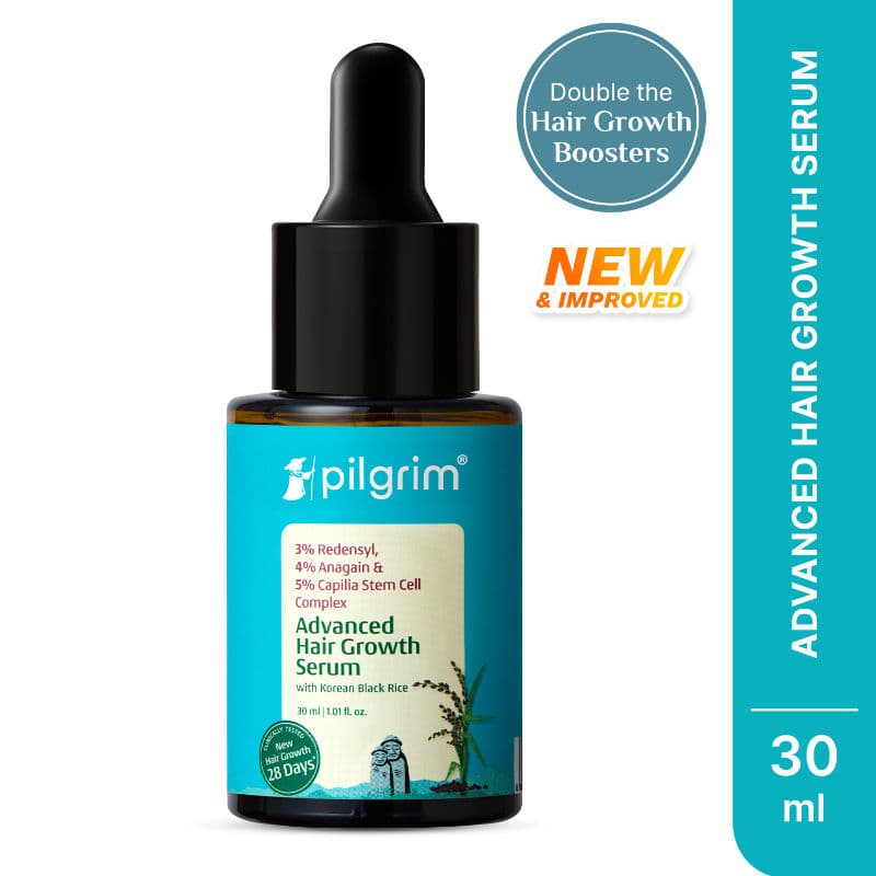 Pilgrim 3% Redensyl & 4% Anagain Advance Hair Growth Serum With Korean Black Rice