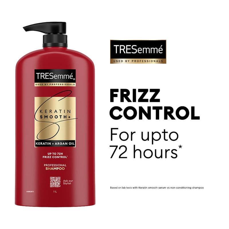 Tresemme Keratin Smooth Shampoo for Straighter Shinier Hair with Argan Oil Nourishes Dry Hair