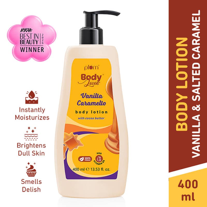 Plum BodyLovin Vanilla Caramello Bestselling Body Lotion for Dry, Normal & All Skin type