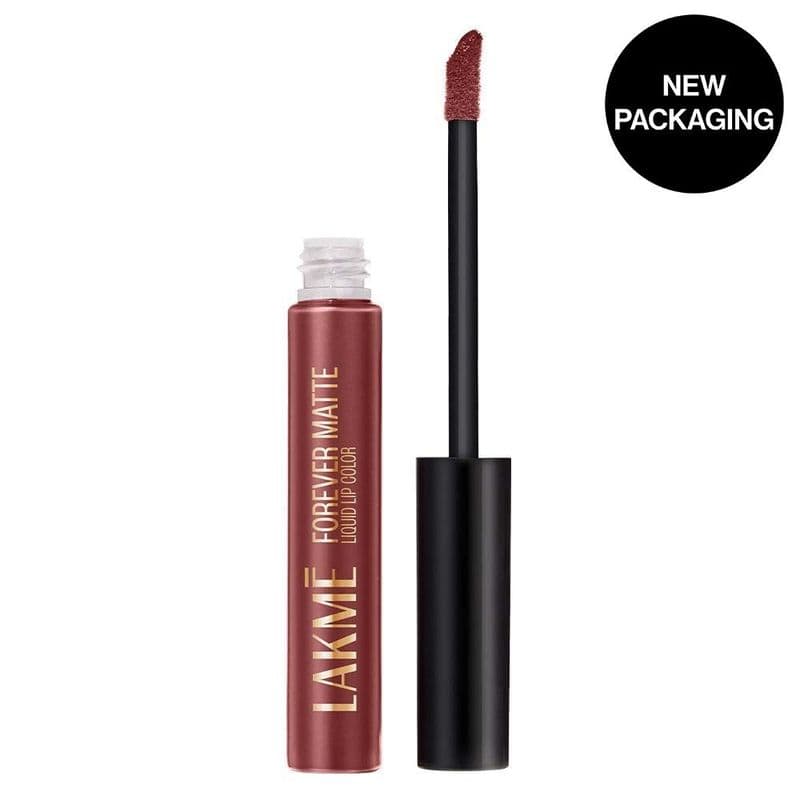 Lakme Forever Matte Liquid Lip Color, 16Hr Lipstick, Lightweight & Transferproof - Nude Dream