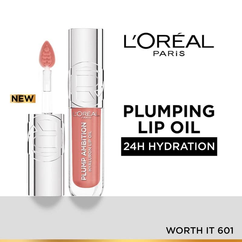 L'Oreal Paris Plump Ambition Hyaluron Lip Oil - 601 Worth It