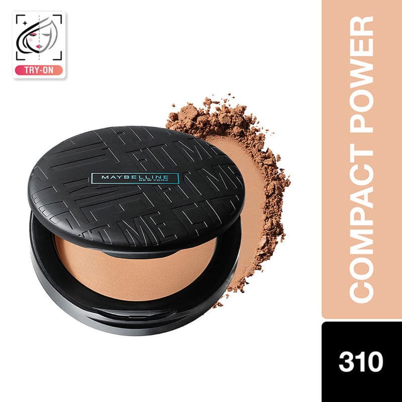 Maybelline New York Fit Me Matte + Poreless 16H Oil Control Compact Powder - 310 Sun Beige