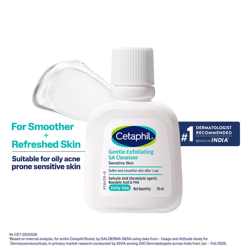 Cetaphil Gentle Exfoliating SA Cleanser For Oily, Acne Prone Skin For Daily Exfoliation