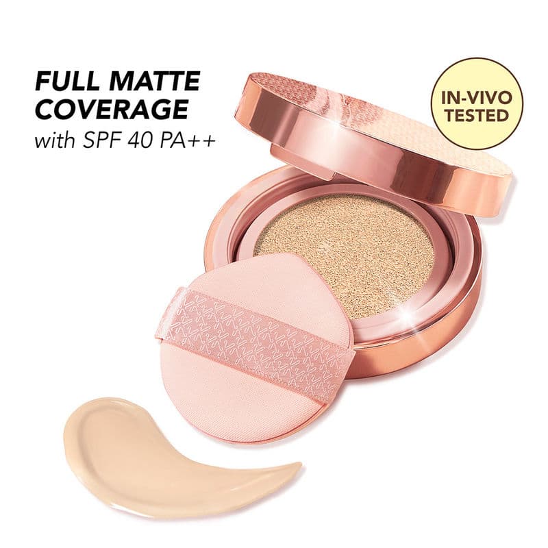 Kay Beauty Full Coverage Cloud Cushion Foundation with in-vivo tested SPF 40 PA ++ - 120Y Light