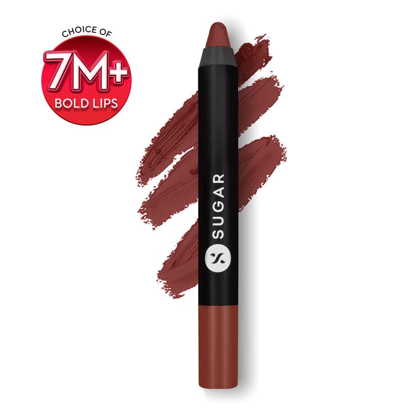 SUGAR Matte As Hell Crayon Lipstick With Free Sharpener,Lasts Up To 8+ Hours - 17 Brandy Harrington