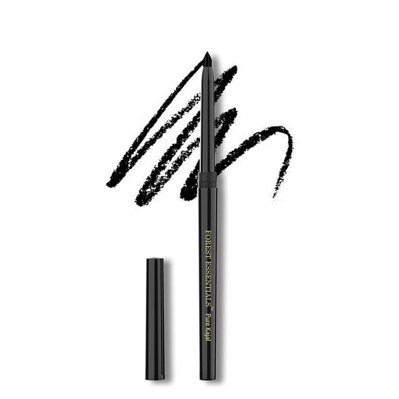Forest Essentials Gulaab Khaas Kajal - Charcoal Black - Natural Smooth Kajal - Soothing & Cooling