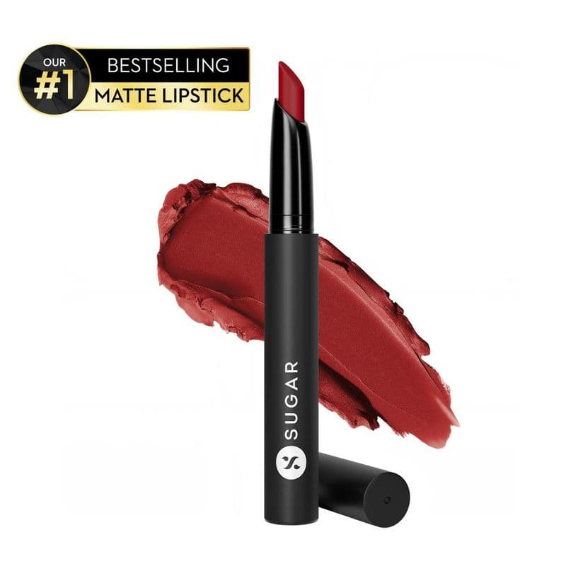 SUGAR Matte Attack Transferproof Lipstick,Lasts upto 12hrs - 04 Maroon Vibe (Dark Red)