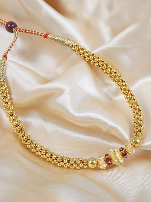 P.N.Gadgil Jewellers Kolhapuri Gold Thushi For Women