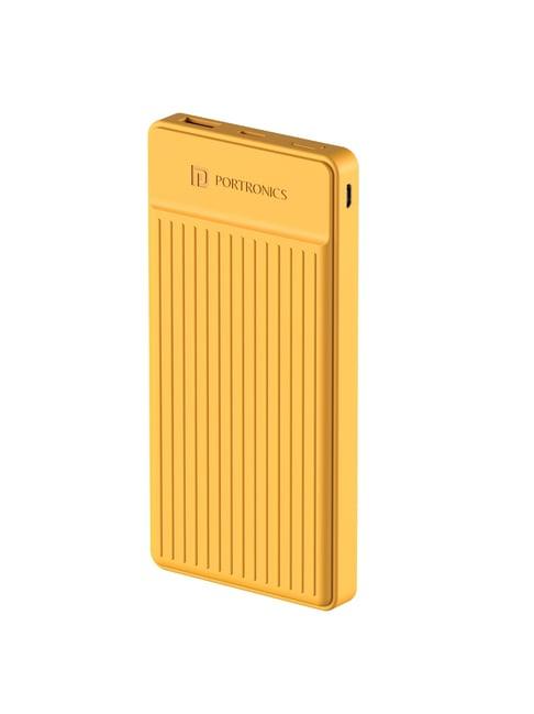 Portronics Luxcell B12 10000mAh 12W Power Bank with Micro & Type C Input Ports (Yellow)