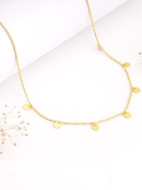 GIVA 925 Silver Golden Mini Charm Necklace for Women & Girls