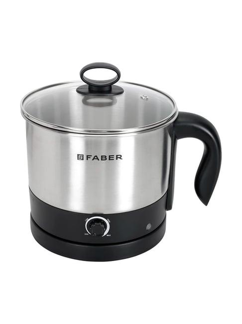 Faber Rice Cookers 600W 1.2L with Multifunctional Hot Pot & Temperature Control (Silver)