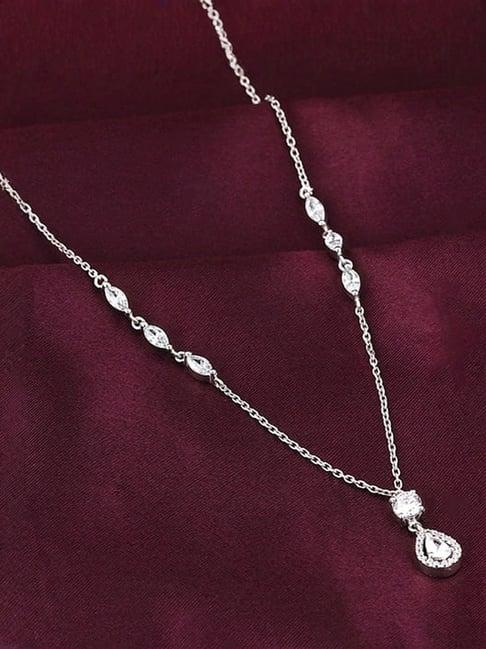 GIVA 925 Silver Regal Radiance Necklace