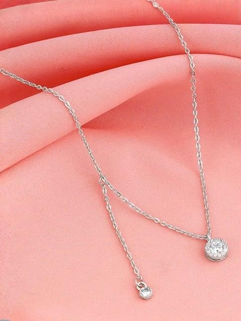 GIVA 925 Silver Drip of Delight Necklace