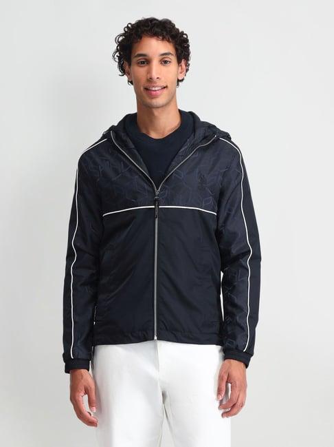 U.S. Polo Assn. Denim Co. Blue Regular Fit Printed Hooded Jacket
