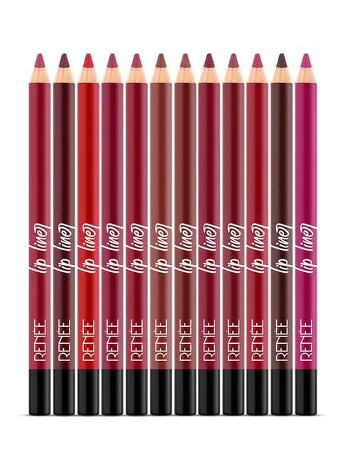 Renee Define Matte Lip Liner - Set Of 12
