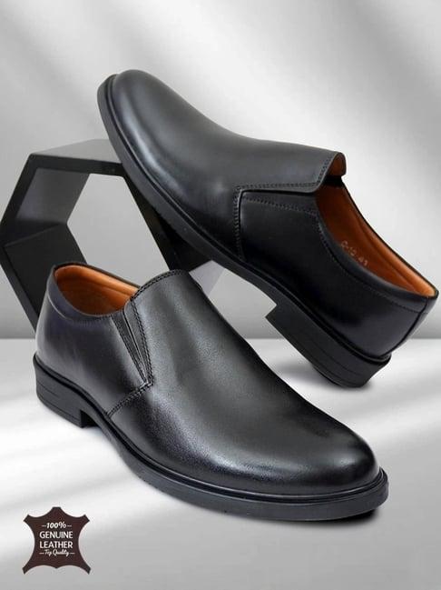 Hoversole X Nico Nerini Men's Caligo Black Leather Slip-On Shoes