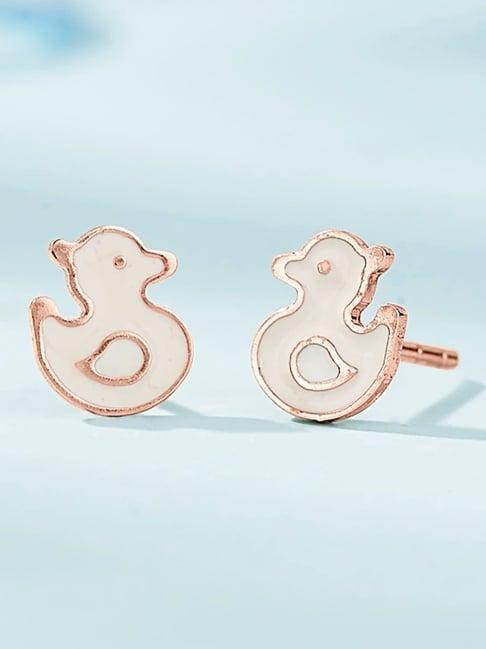 YOOU by PNG Ducky Delights 18kt Rose Gold Stud Gold Earring For Kids