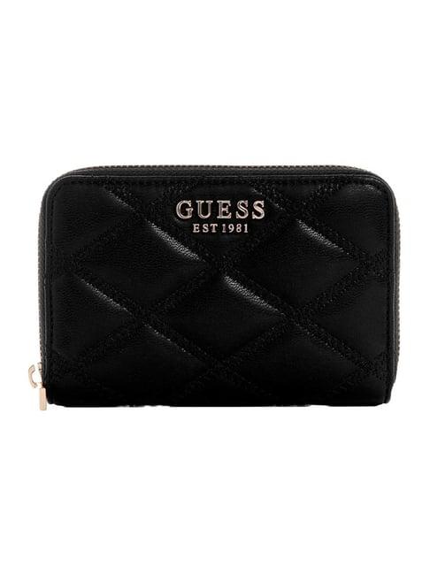 Guess Black Tamsin Quilted Zip Around Wallet