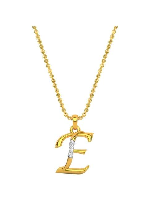 Kisna Diamond & Gold Jewellery 14k Alphabet E Pendant