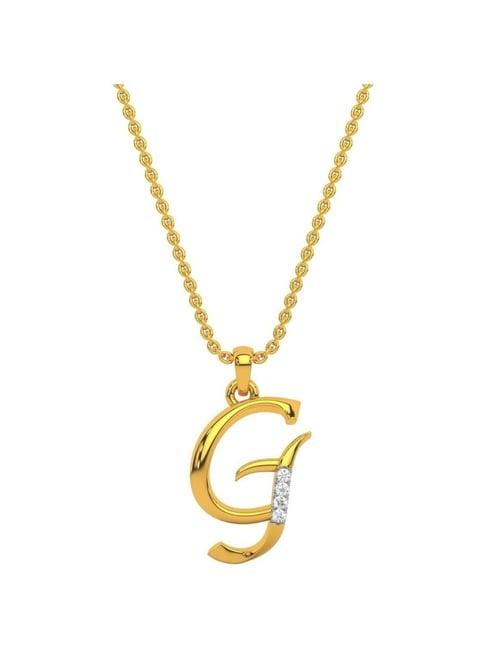 Kisna Diamond & Gold Jewellery 18k Alphabet G Pendant
