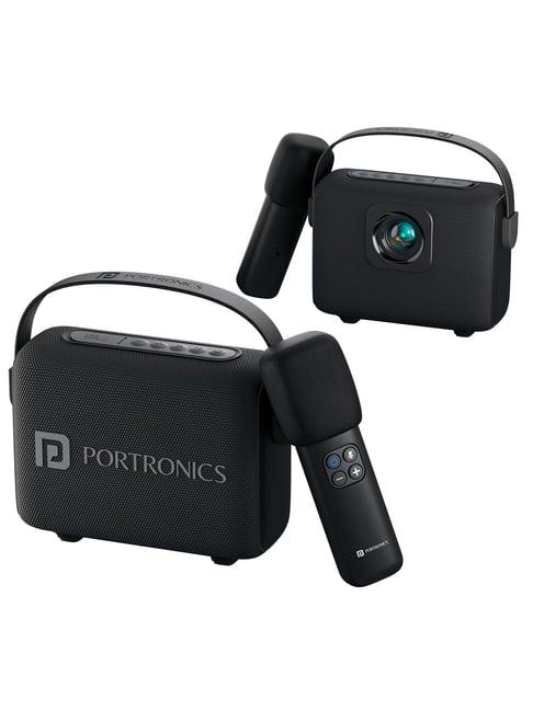 Portronics Resonate 14W Portable Bluetooth Speaker With Wireless Karaoke Mic & LED Projection Lights