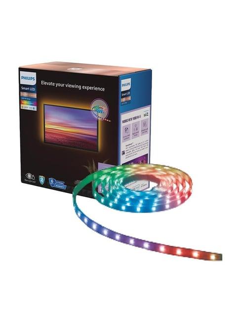 PHILIPS Wi-Fi Smart LED TV Strip Light with Music Sync, Voice Control & Dimmable Feature (Multicolor)