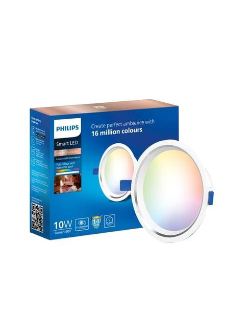 PHILIPS Polycarbonate Smart 10W Round Wifi LED Downlighter (Multicolor)