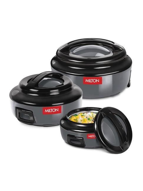 Milton Grey Stainless Steel Ernesto Casserole - Set of 3 (850 ml)