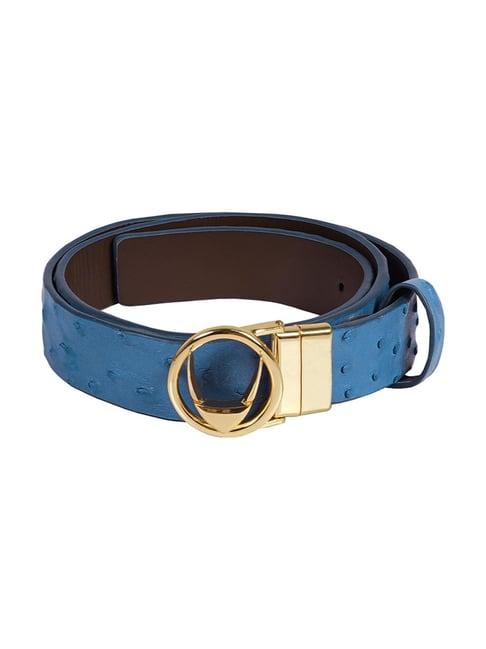 Hidesign Blue ELODIE Textured Reversible Belt