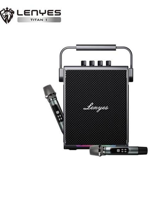 Lenyes TITAN - 1 180W Bluetooth Party Speaker with Dual Wireless UHF Mics ( Black )