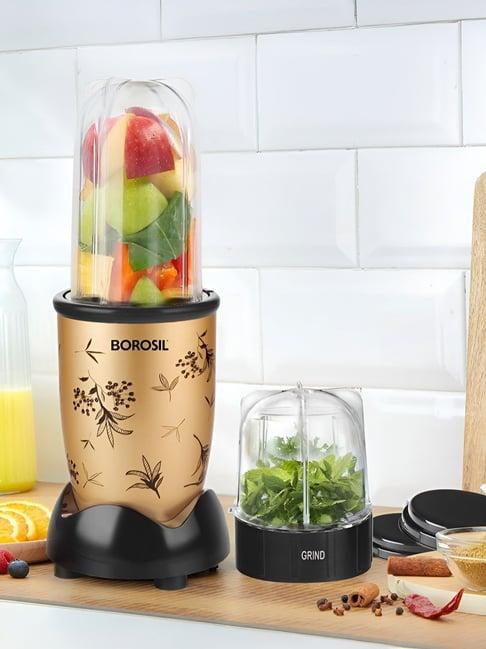Borosil 400W Nutrifresh Mixer Grinder 2 Polycarbonate Jars ( Gold )