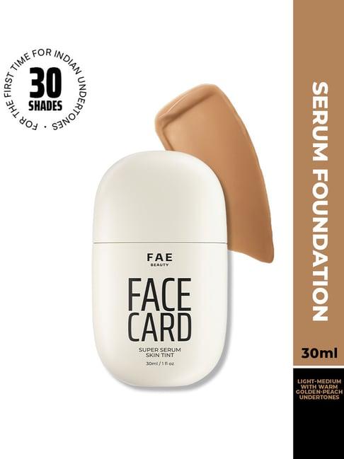 FAE Beauty Face Card Skin Tint Serum Foundation 30N Warm Neutral - 30 ml