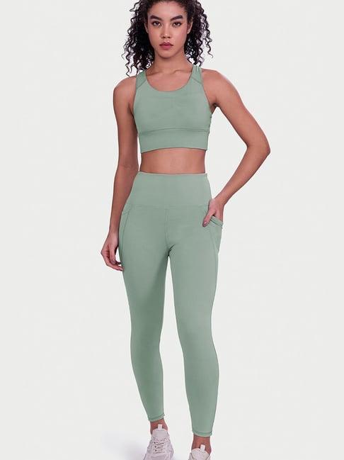 Enamor Green Slim Fit Leggings