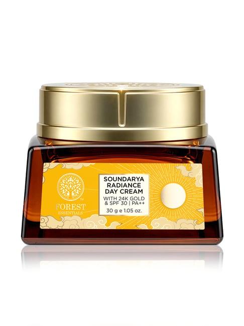 Forest Essentials Soundarya Radiance Day Cream 24K Gold & SPF30 PA++ Anti Ageing Moisturiser - 30 gm