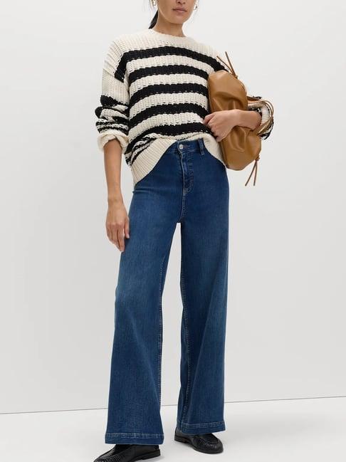 Marks & Spencer High Waisted Wide Leg Ankle Grazer Jeans